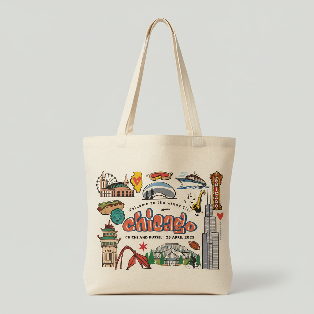 Chicago Welcome Tote — AI Lifestyle Content System