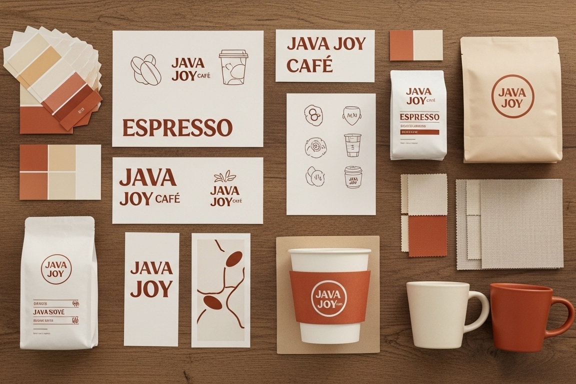 Logo exploration and packaging mockups demonstrating flexibility across print and product applications.