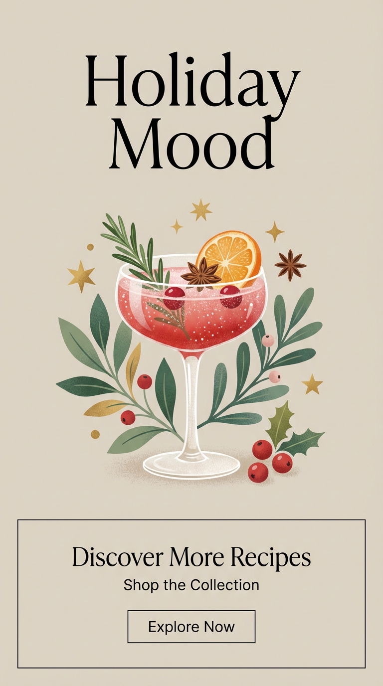 Alternate story format emphasizing cocktail illustration and headline typography.