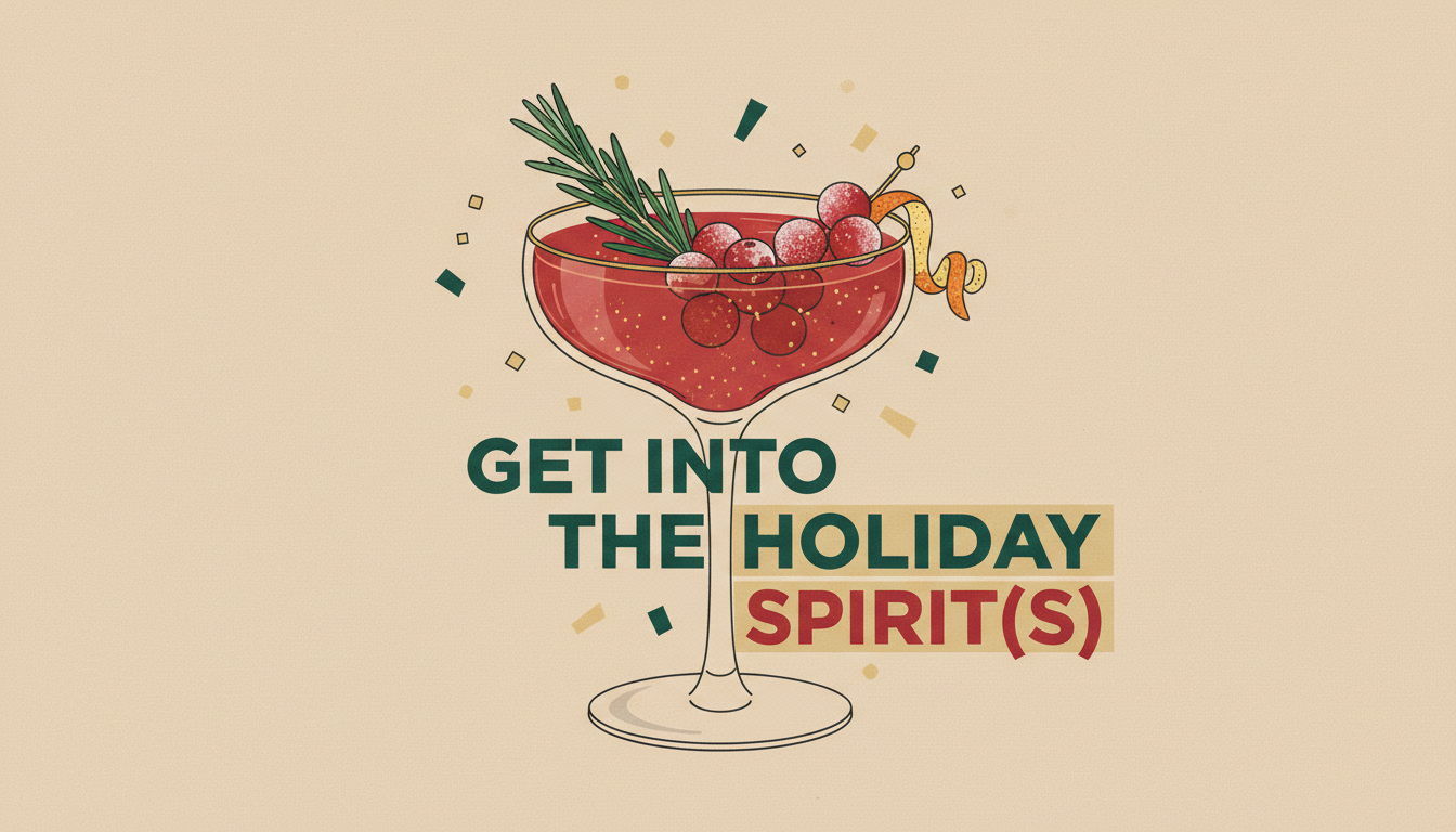 Holiday Spirits — Cocktail Illustration & Typography Series &ndash; featured image